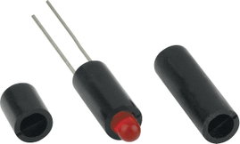 LED távtartó 3 mm-es LED-ekhez, fekete, Mentor 2818.3090