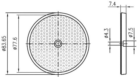 Fényvisszaverő prizma, csavarozható, Leuze Electronic TK 82.2 2. kép