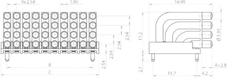 Fényvezető SMD 0603 LED-hez, fekvő, Mentor 1296.2054 2. kép