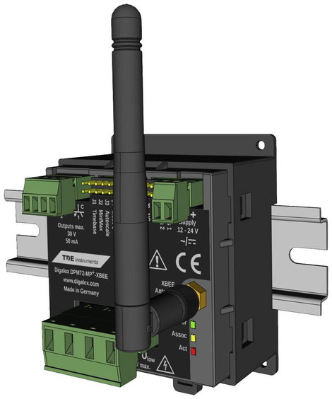 TDE Instruments DPM72-MPN+-XBEE-DIN Kalapsín mérőműszer