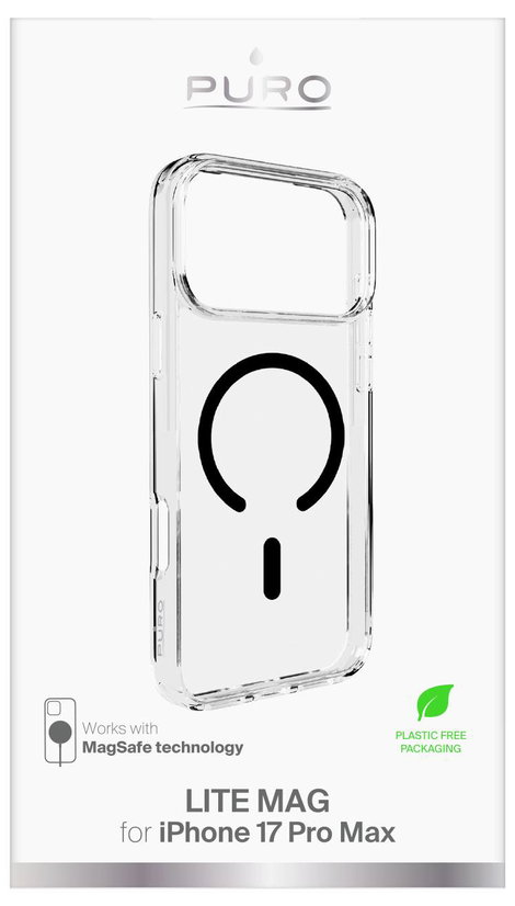 Puro Cover Apple iPhone 17 Pro Max Átlátszó, Fekete PUIPC17P69LITEMBLK 2. kép