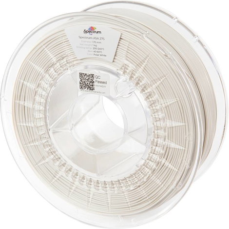 Spectrum Filaments 80307 ASA 275 POLAR WHITE 3D nyomtatószál ASA ütésálló, időjárásálló, UV álló 1.7