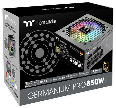 Thermaltake AC/DC beépíthető tápegység 850 W ATX 80PLUS® Gold 5. kép
