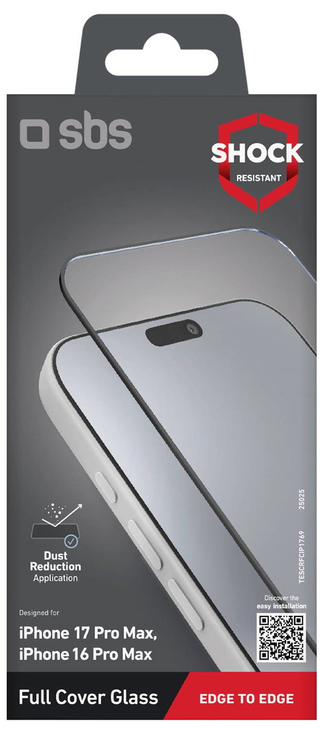 sbs mobile Kijelzővédő fólia Apple iPhone 17 Pro Max, iPhone 16 Pro Max 1 db TESCRFCIP1769 2. kép