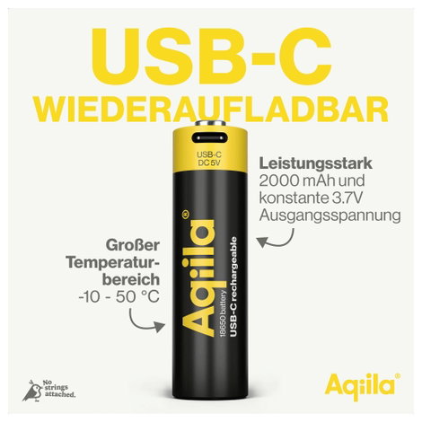 Aqiila Akku USB-C® akku Lítiumion 2000 mAh 3.7 V 1 db 3. kép
