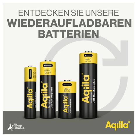 Aqiila Akku USB-C® akku Lítiumion 2000 mAh 1.5 V 4 db 7. kép