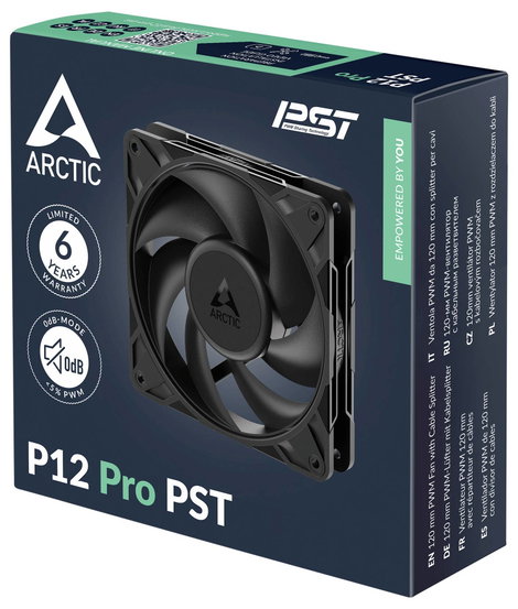 Arctic P12 Pro PST Számítógépház ventilátor Fekete 6. kép