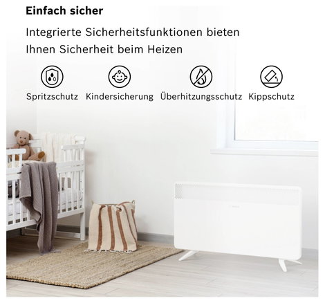 Bosch Home Comfort HC4000-25 Konvektor 2500 W Fehér 3. kép