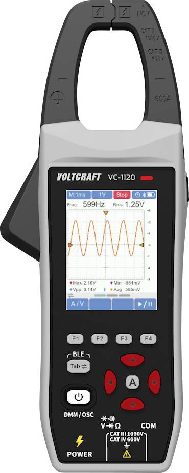 VOLTCRAFT VC-1120 Lakatfogó digitális CAT III 1000 V Kijelző (digitek): 20000