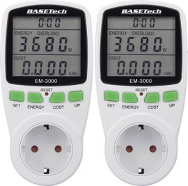 Basetech EM-3000 Energiafogyasztás mérő Költség előrejelzés 2 db