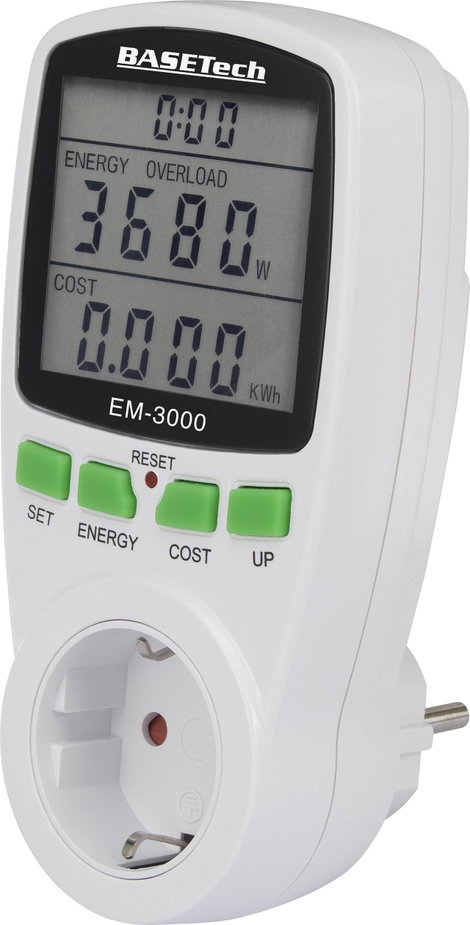Basetech EM-3000 Energiafogyasztás mérő Költség előrejelzés 2 db 3. kép