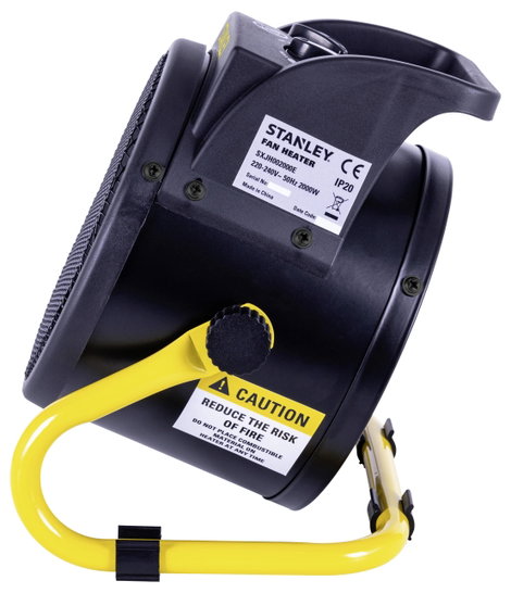 STANLEY SXJH002000E Fűtőtest 2000W 20 m² Fekete/sárga 7. kép