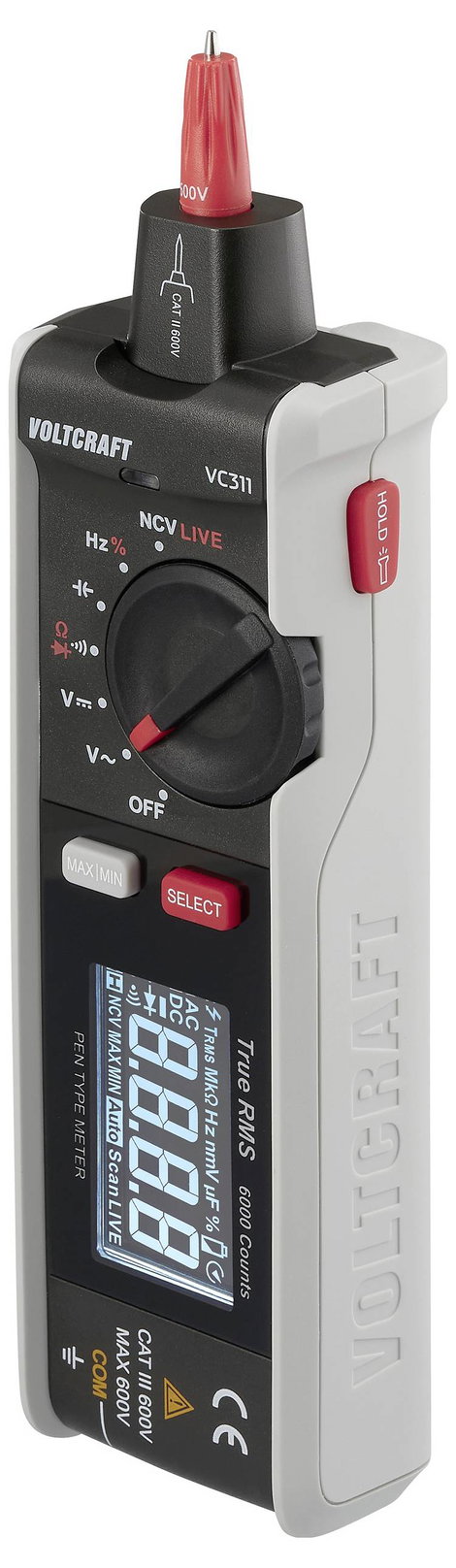VOLTCRAFT VC311 Kézi multiméter digitális CAT III 600 V Kijelző (digitek): 6000 3. kép