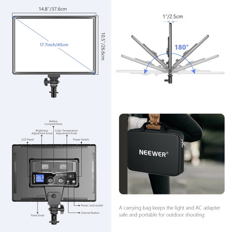 Neewer NL-288ARC LED-es videós lámpa 2. kép