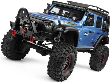 WL Toy Kék (fémes) Brushed 1:10 RC modellautó Elektro Crawler 4WD RtR 2,4 GHz Akkuval és töltőkészül 3. kép