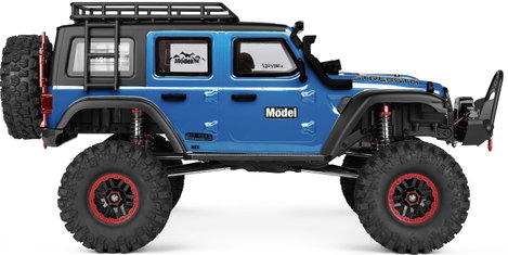 WL Toy Kék (fémes) Brushed 1:10 RC modellautó Elektro Crawler 4WD RtR 2,4 GHz Akkuval és töltőkészül 5. kép