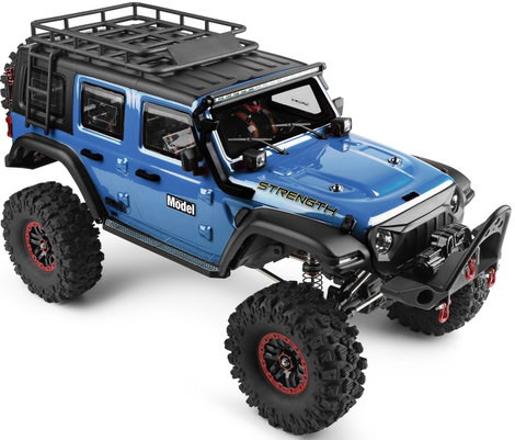 WL Toy Kék (fémes) Brushed 1:10 RC modellautó Elektro Crawler 4WD RtR 2,4 GHz Akkuval és töltőkészül 8. kép