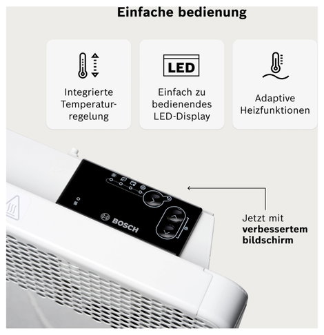 Bosch Home Comfort HC4000-20 Konvektor 2000 W Fehér 4. kép