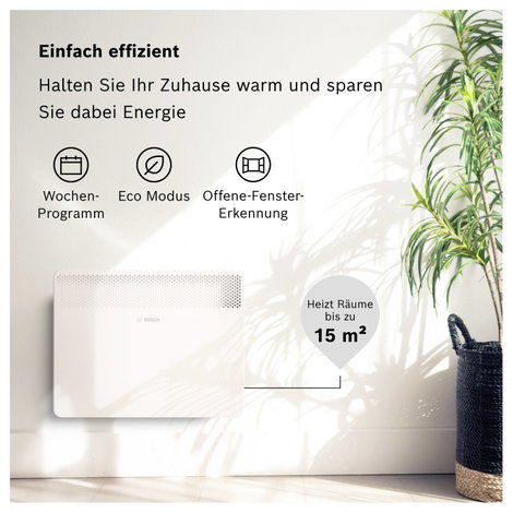 Bosch Home Comfort HC4000-15 Konvektor 1500 W Fehér 2. kép