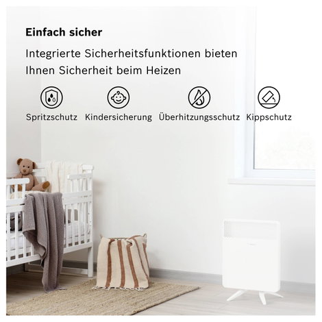Bosch Home Comfort HC4000-5 Konvektor 500 W Fehér 3. kép