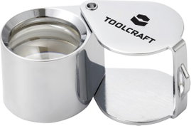 TOOLCRAFT TO-10182537 Összecsukható nagyító Nagyítási tényező: 10 x Lencseméret: (Ø) 21 mm