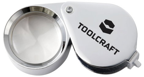TOOLCRAFT TO-10182537 Összecsukható nagyító Nagyítási tényező: 10 x Lencseméret: (Ø) 21 mm 3. kép