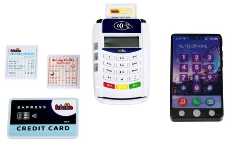 Theo Klein 7274 PoS terminál és gyermek mobiltelefon | Fénnyel, hanggal és érintésmentes fizetési fu 5. kép