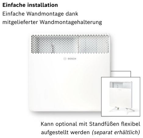 Bosch Home Comfort HC4000-10 Konvektor 1000 W Fehér 5. kép
