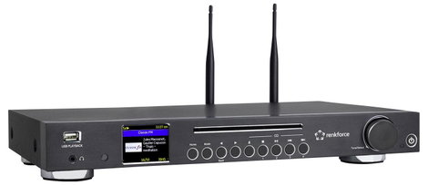 Renkforce RF-DAB-IR1702 CD-s internetrádió DAB+, FM, Internet CD, Bluetooth®, DLNA, WLAN, Internetrá 4. kép