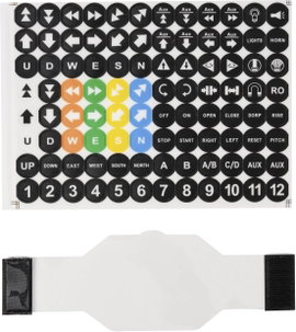 TRU COMPONENTS 6 Button cover & sticker TC-13660444 Tartozékkészlet táblával, védőtokkal 1 db