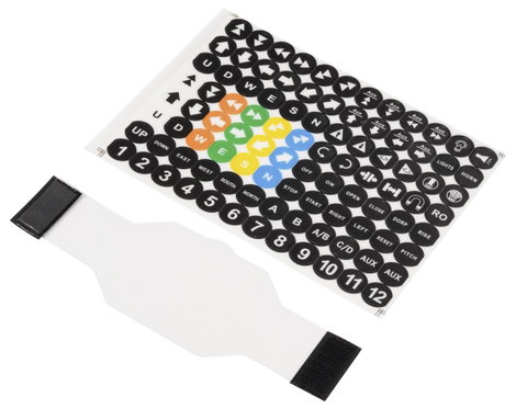 TRU COMPONENTS 6 Button cover & sticker TC-13660444 Tartozékkészlet táblával, védőtokkal 1 db 2. kép
