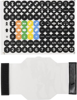 TRU COMPONENTS 2 & 4 Button cover & sticker TC-13660436 Tartozékkészlet táblával, érintésvédelemmel 
