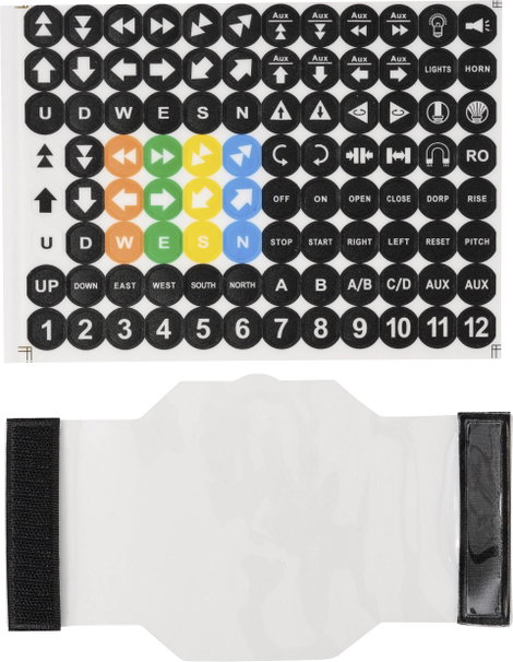 TRU COMPONENTS 2 & 4 Button cover & sticker TC-13660436 Tartozékkészlet táblával, érintésvédelemmel