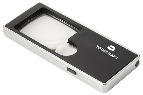 TOOLCRAFT TO-10283190 Kézi nagyító LED-es világítással Nagyítási tényező: 3 x, 10 x Lencseméret: (Ø) 2. kép