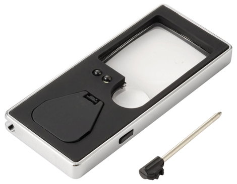 TOOLCRAFT TO-10283190 Kézi nagyító LED-es világítással Nagyítási tényező: 3 x, 10 x Lencseméret: (Ø) 3. kép