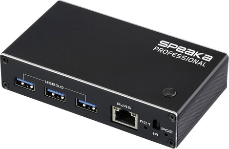 SpeaKa Professional HDMI 2.1 Slim KVM 2X1 USB3.0 +IR, Black HDMI switch HDMI 3840 x 2160 Pixel