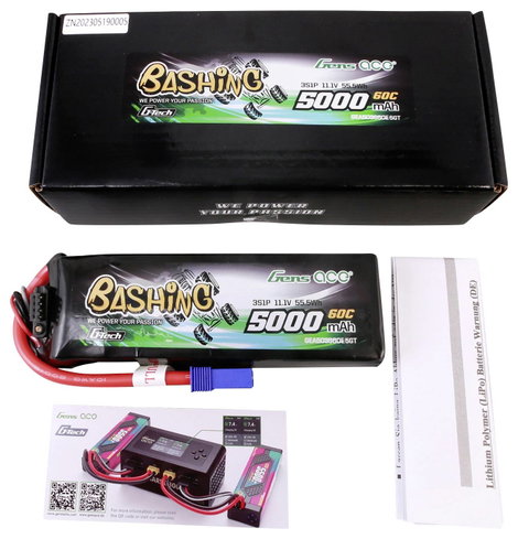 Gens ace Akkucsomag, LiPo 11.1 V 5000 mAh Soft doboz EC5 5. kép