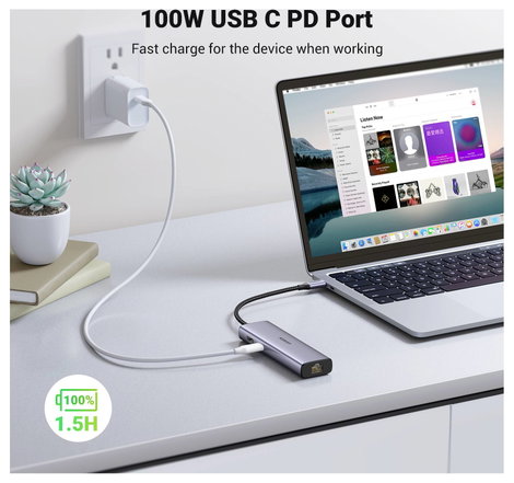 UGREEN USB-C® dokkoló állomás 90568 Alkalmas (márka): univerzálny 4. kép