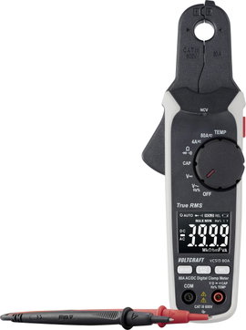 VOLTCRAFT VC513 80A Lakatfogó Felbontás 1 mA CAT III 600 V Kijelző (digitek): 4000 nagy pontosságú e