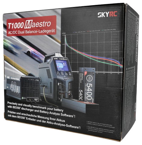 SKYRC T1000 AC/DC Modell töltő 20 A Ólom, LiFePO, LiHV, Lítiumion, LiPolimer, NiCd, NiMH 5. kép
