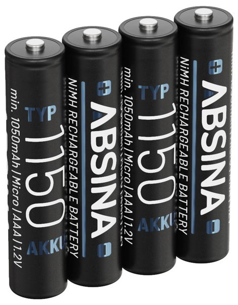 Absina Mikroakku NiMH 1.2 V 4 db