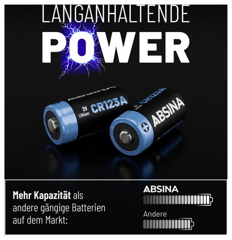 Absina CR-123A Speciális elem Lítium 1300 3 V 4 db 5. kép