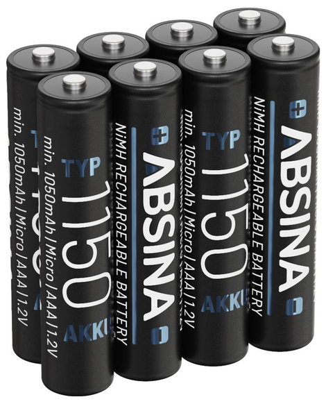 Absina Mikroakku NiMH 1.2 V 8 db