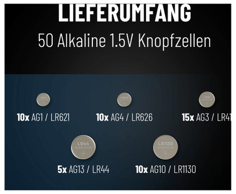 Absina Gombelem készlet 1 db Alkáli mangán 2. kép