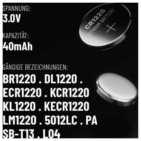 Absina Gombelem CR 1220 3 V 5 db Lítium 2. kép