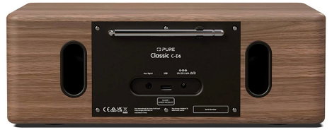 Pure Classic C-D6 Coffee Black/Walnut EU/UK CD-s rádió DAB, DAB+, FM Fekete, Dió 3. kép
