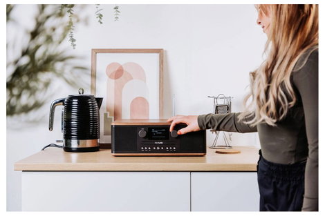Pure Classic C-D6 Coffee Black/Walnut EU/UK CD-s rádió DAB, DAB+, FM Fekete, Dió 5. kép