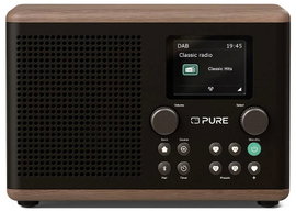 Pure Classic H4 Coffee Black/Walnut EU/UK Asztali rádió DAB+, FM Bluetooth®, AUX Ébresztő funkció Fe