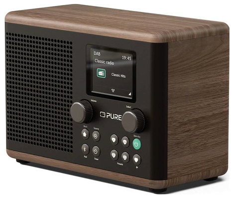 Pure Classic H4 Coffee Black/Walnut EU/UK Asztali rádió DAB+, FM Bluetooth®, AUX Ébresztő funkció Fe 2. kép
