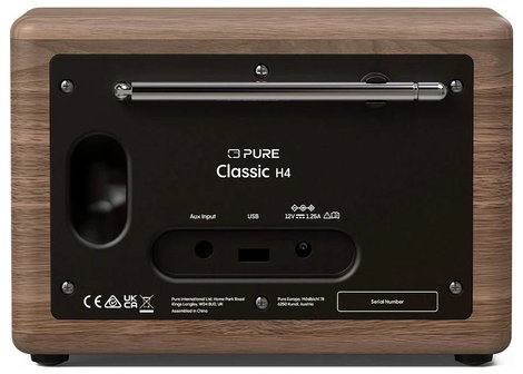Pure Classic H4 Coffee Black/Walnut EU/UK Asztali rádió DAB+, FM Bluetooth®, AUX Ébresztő funkció Fe 4. kép